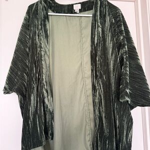 a new day Dark Green Velvet Women's Cardigan